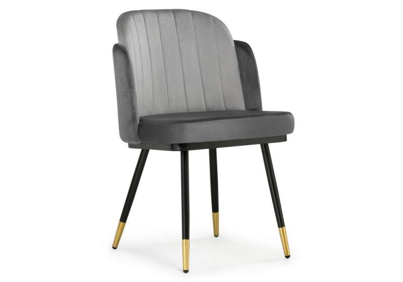 Стул на металлокаркасе Penelopa dark gray / light gray / black / gold (54x55x83). 